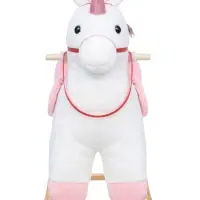 Качалка &laquo;Единорог&raquo;, со спинкой, белая