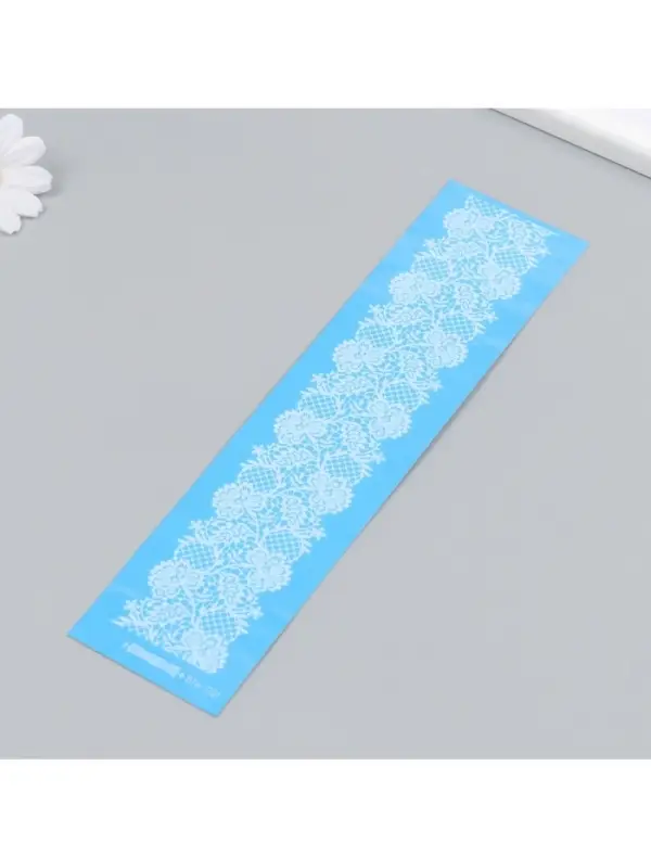 Переводная тату на тело белая «Браслет. Ажурная лента» 24×6 см