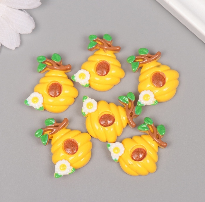 Декор для творчества пластик Декор для творчества пластик "Пчелиный улей" набор 6 шт 2,8х2,7х0,8 см