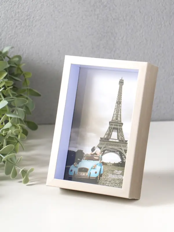 Фоторамка пластик 10х15 см "Ламберто" серебро с белым 16х11х3,5 см