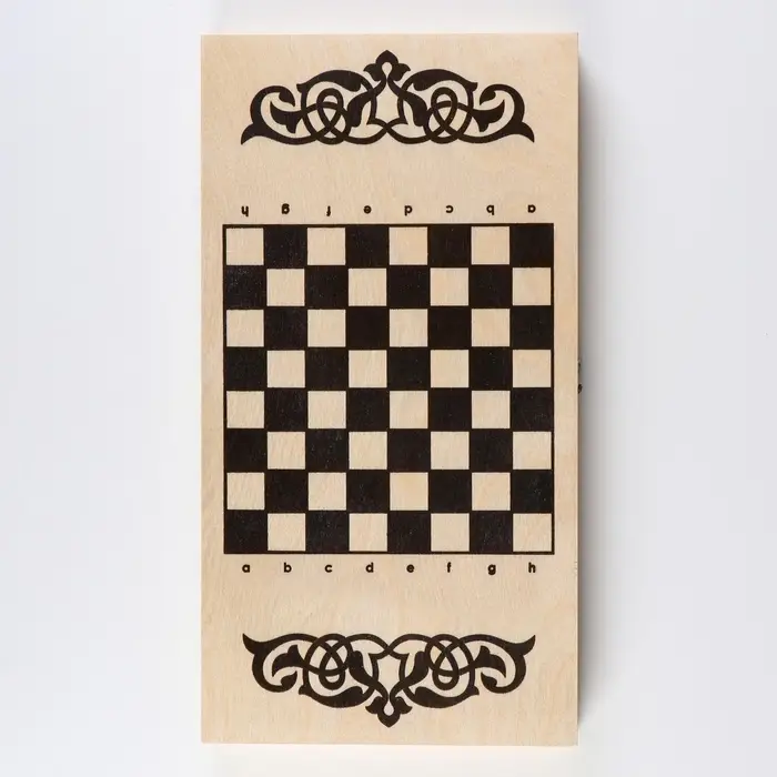 Настольная игра нарды с шашками TAKE IT EASY &laquo;Узор&raquo;, деревянные большие, 40&times;40 см