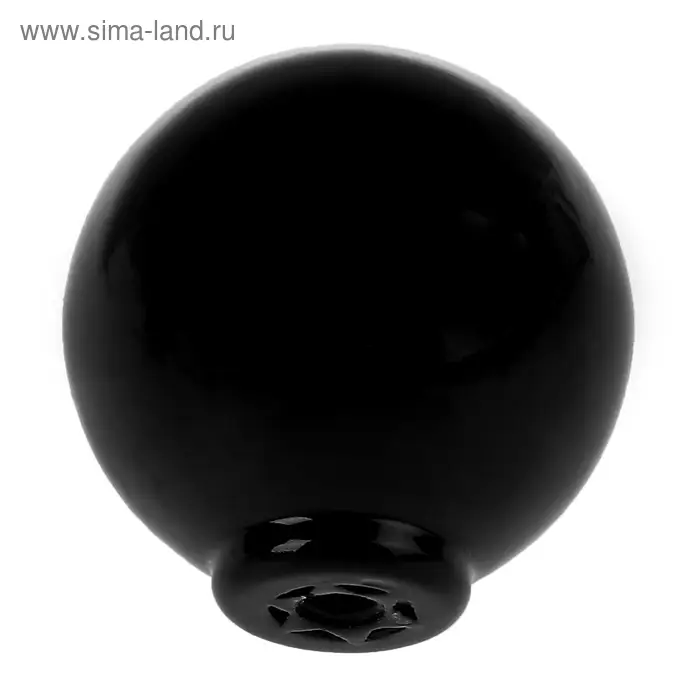 Ручка кнопка PLASTIC 008, пластиковая, черная Ручка кнопка PLASTIC 008, пластиковая, черная