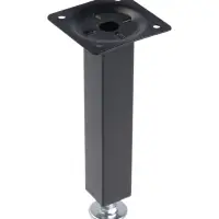 Опора квадратная OKV001BL ТУНДРА, d=25&times;25 мм, H=150 мм, чёрная