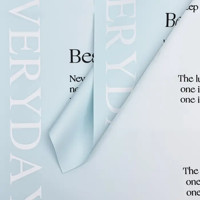 Пленка для цветов матовая, «Счастье каждый день», 58×58 см, голубой Пленка для цветов матовая, «Счастье каждый день», 58×58 см, голубой