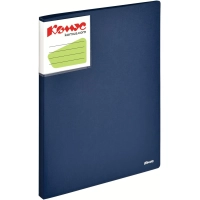 Папка с зажимом Комус Шелк синяя