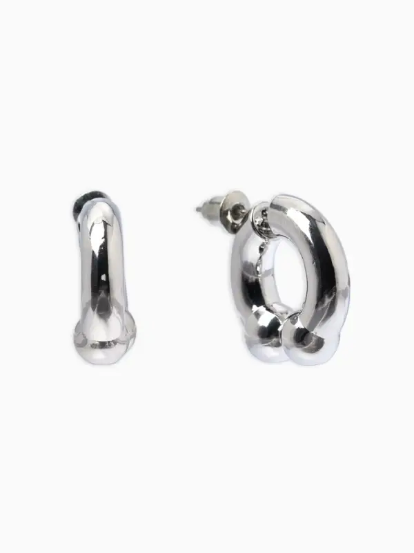 Моно-серьга "Циркуляр", цвет серебро