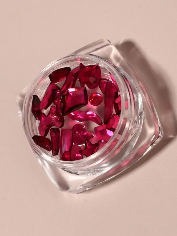 Фигурки для декора, объёмные, полупрозрачные, темно-розовые