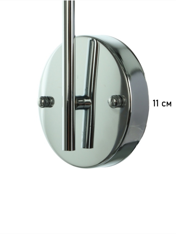 Бра «Кейти» 1х40Вт Е27 серебро 23х14х47+80см