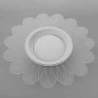 Люстра с ПДУ 1200/1 LED 52Вт 3000-6000К диммер белый-прозрачный 50х50х8 см BayerLux