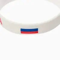 Силиконовый браслет &laquo;РОССИЯ&raquo;, цвет бело-красный
