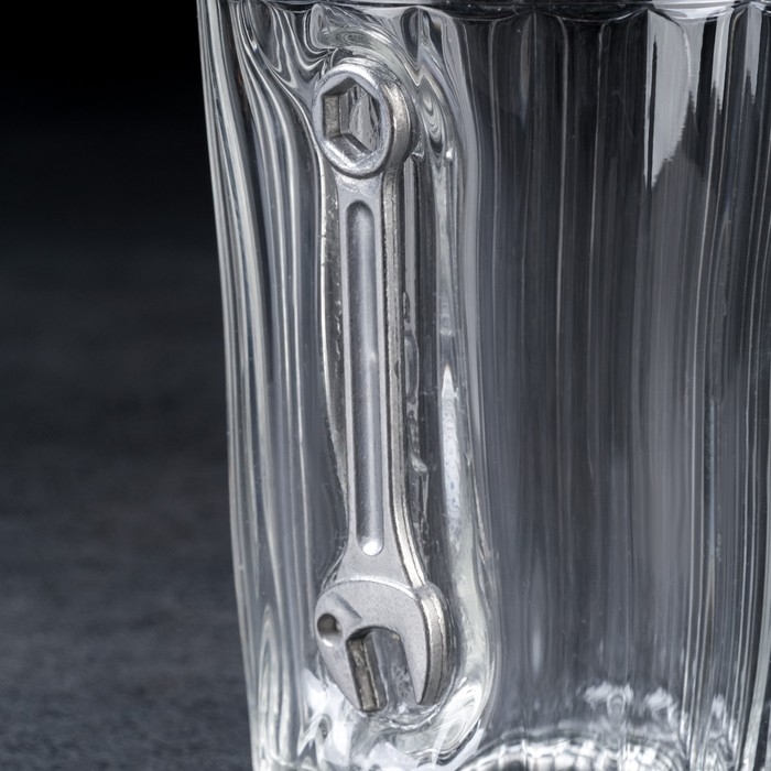 Стакан "Непробиваемый. Гаечный ключ", граненый, 250 мл