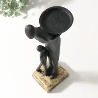 Подсвечник на 1 свечу &laquo;Материнство&raquo;, полистоун, чёрный, 15&times;11&times;34.5 см