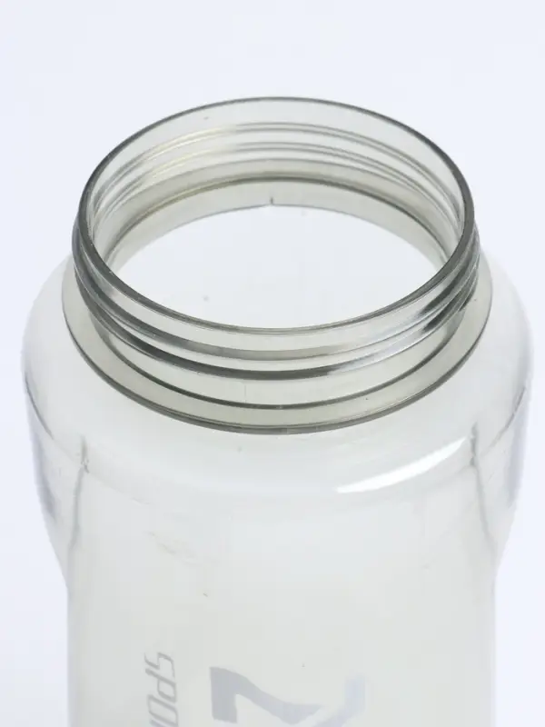 Бутылка для воды &laquo;Корни&raquo;, 2 л, с трубочкой, пластиковая, серая