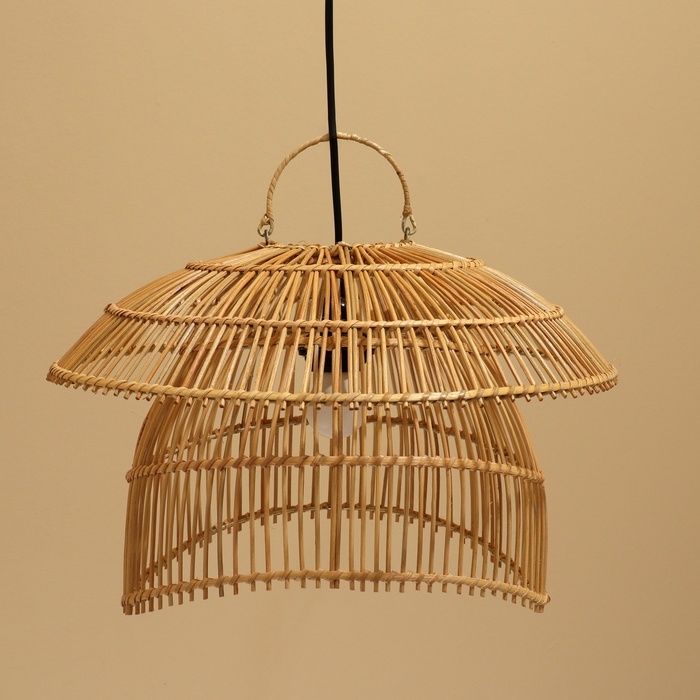 Светильник потолочный из ротанга Светильник потолочный из ротанга "Откровение" 1х120Вт, Е27, 40х40х25 см