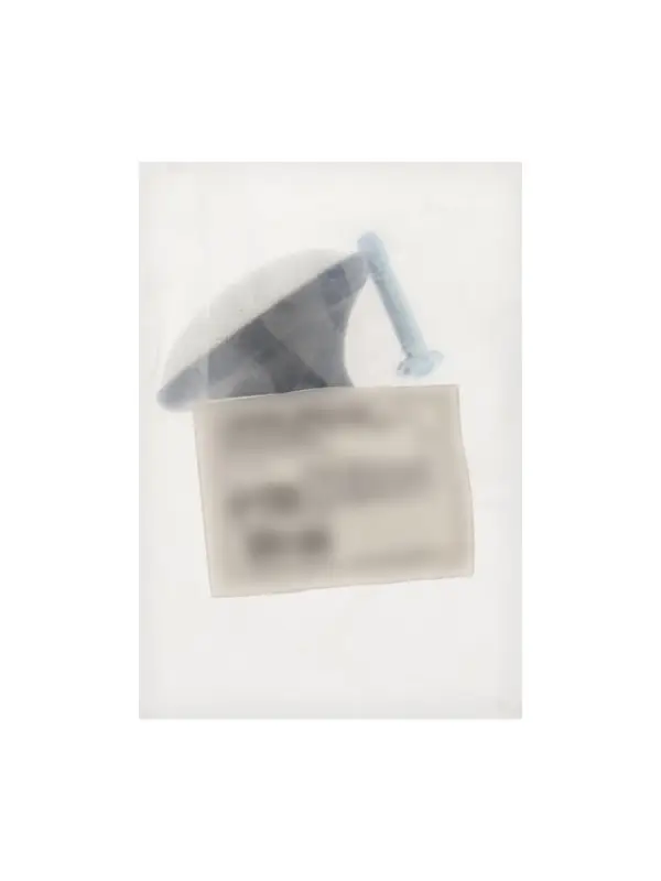 Ручка-кнопка ТУНДРА РК023BL LIGHT, чёрная с белой вставкой, 8 шт.