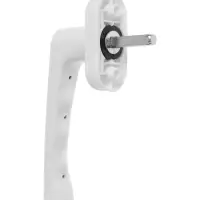 Ручка для окон ПВХ ТУНДРА, пластиковая, 32 мм, цвет белый, набор 2 шт