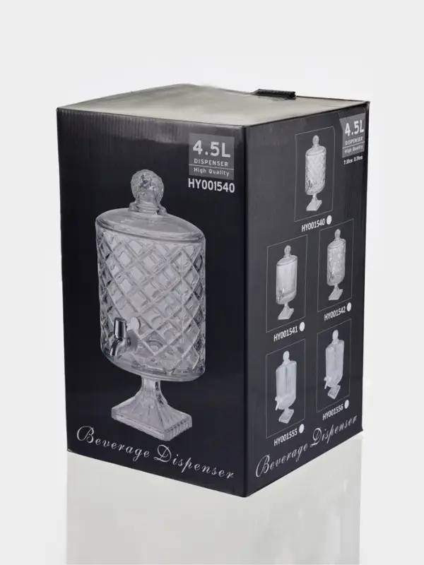 Диспенсер для напитков &laquo;Круиз&raquo;, 4.5 л, 20&times;39 см, на ножке, стекло, прозрачный
