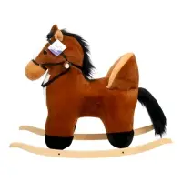 Качалка "Лошадка", со спинкой, цвет коричневый
