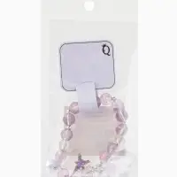 Браслет с подвесками &laquo;Сахарный. Башня с цветами&raquo;, d=6 см, шар №10/8, фиолетовый, розовый в серебре