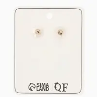 Серьги со стразами &laquo;Клео&raquo;, классика, цвет изумрудный в золоте