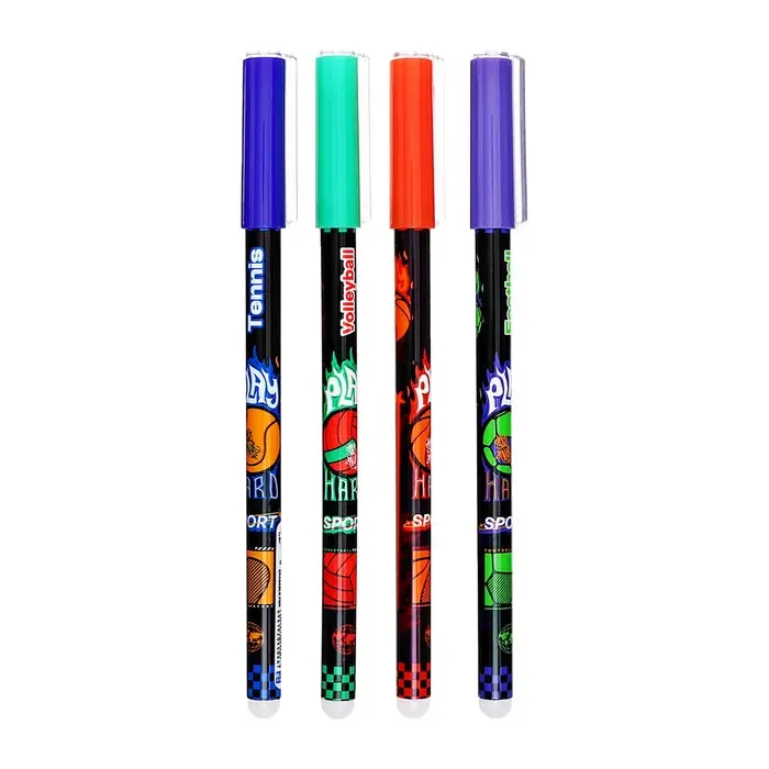 Ручка гелевая СТИРАЕМЫЕ ЧЕРНИЛА, стержень синий, 0.5 мм, корпус Баскетбол МИКС Ручка гелевая СТИРАЕМЫЕ ЧЕРНИЛА, стержень синий, 0.5 мм, корпус Баскетбол МИКС