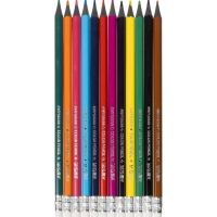 Карандаши цветные M&G, пластиковые, шестигран, стираемые, 12 цв/наб, в тубе