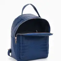 Рюкзак женский на молнии, с карманом, размер 24&times;12&times;31 см, синий