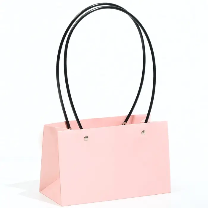 Сумка для цветов розовая влагостойкая, 22&times;10.5&times;13.5 см