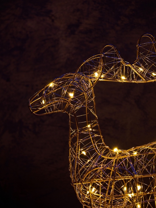 Фигура световая Фигура световая "Олененок", 49х27х9 см, 30 LED, батарейки ААх3 (не в компл.), свечение тёплое белое