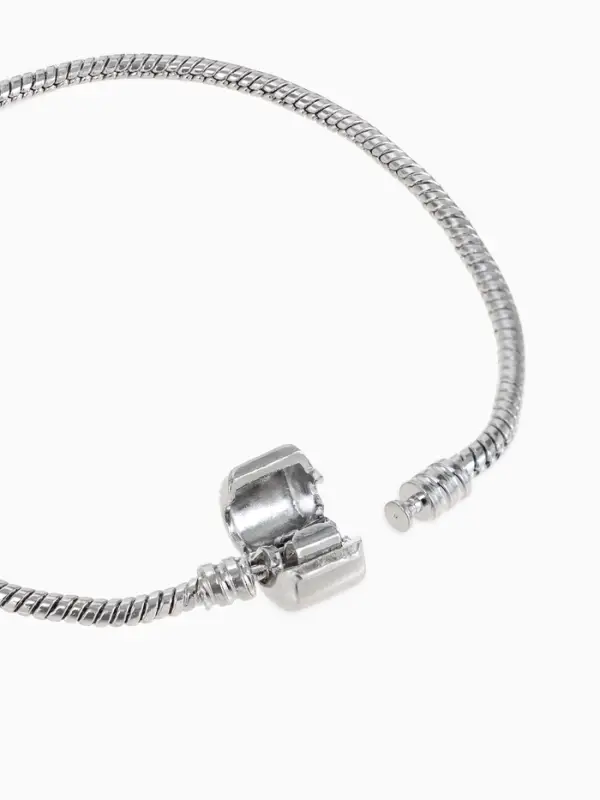 Основа для браслета &laquo;Бусинка&raquo;, цвет серебро, 20 см