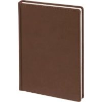 Ежедневник недатированный А5+, 136л, VELVET коричневый  3-115/03