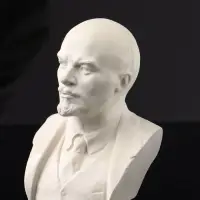 Бюст В.И. Ленин, 11х9х8 см, натуральный, гипс