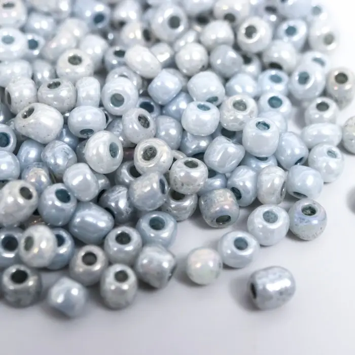 Бисер стекло 6/0  Бисер стекло 6/0 "Цветная серединка. Серый" 30 гр