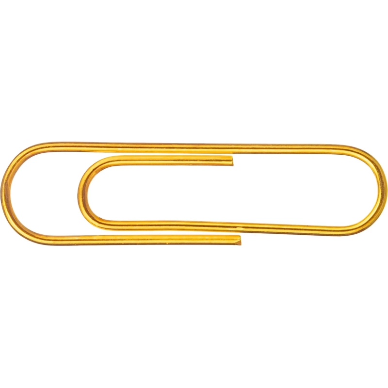 Скрепки Attache омедненные, 28 мм,негофрированные, золотистые, 100 шт/уп