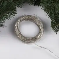 Гирлянда &laquo;Нить&raquo; 50 м, роса, IP44, серебристая нить, 500 LED, свечение мульти, 8 режимов, 31 В