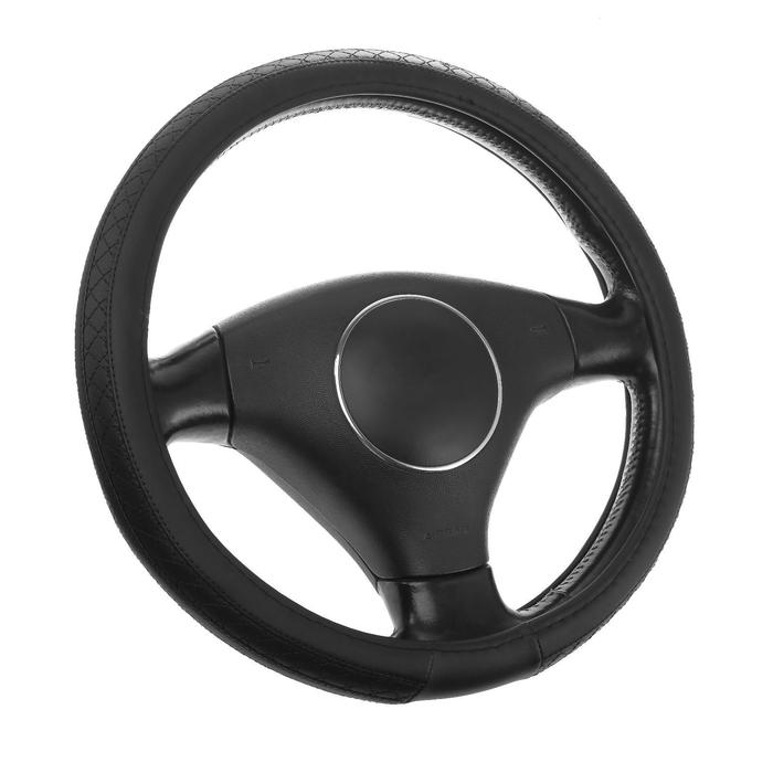 Оплетка на руль Nova Bright спонжевая, чёрная, размер M Оплетка на руль Nova Bright спонжевая, чёрная, размер M