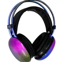 Наушники беспроводные, полноразмерные, Mybit W-33, RGB подсветка, Bluetooth 5.3, 800 мАч, Type-C, RGB подсветка, чёрные