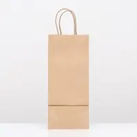 Пакет крафт под бутылку, Крафт, 14×8×32 см