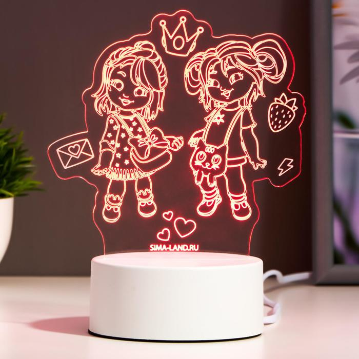 Светильник  Светильник "Подружки" LED RGB от сети RISALUX