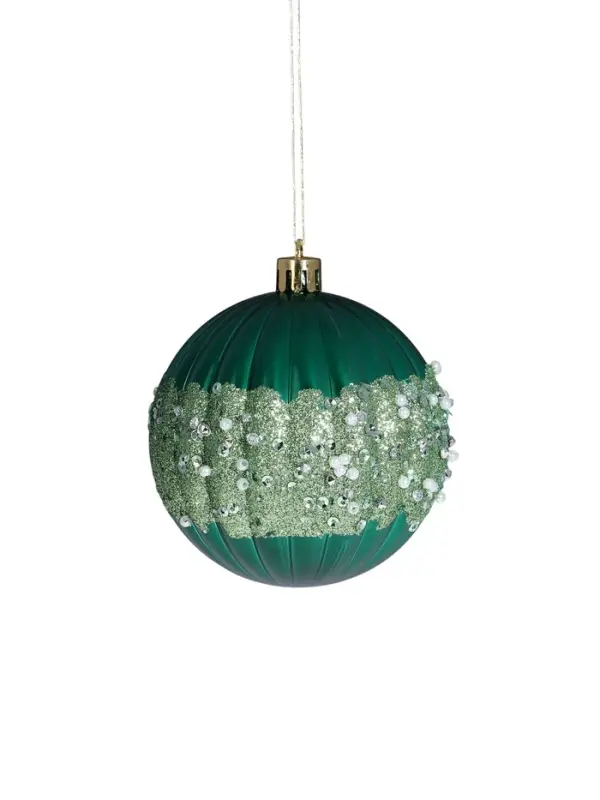 Ёлочные игрушки &laquo;Рокси&raquo;, шары новогодние, d=8 см, 4 шт., зелёный