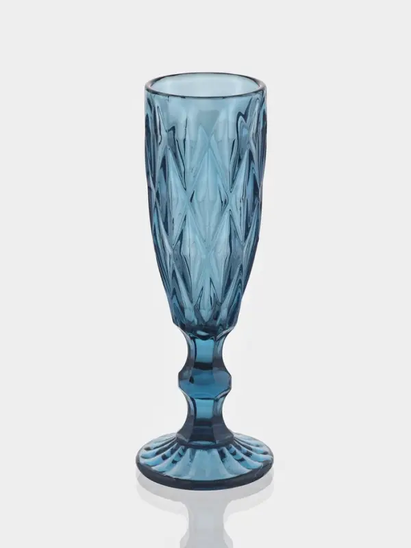 Набор бокалов из стекла для шампанского Magistro &laquo;Круиз&raquo;, 160 мл, 7&times;20 см, 6 шт., синий