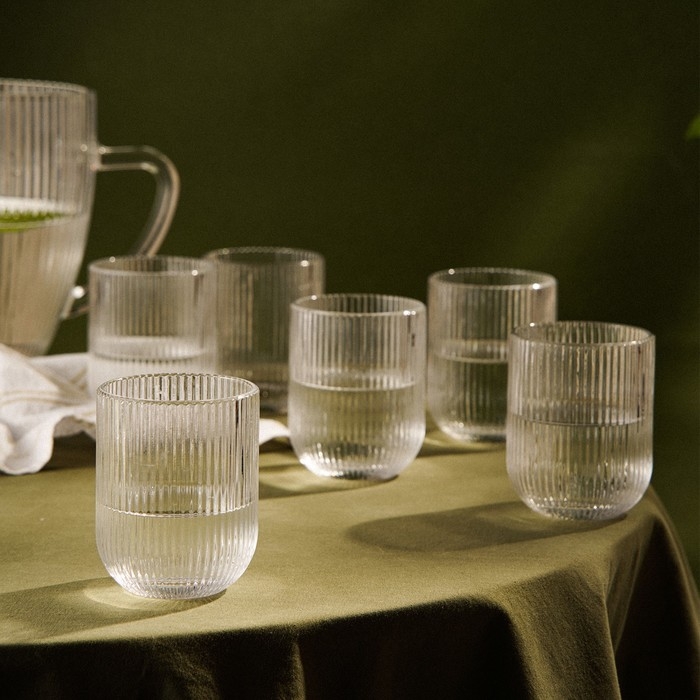 Набор стаканов стеклянных SL Home «Модерн», 260 мл, 7,5×9,5 см, цвет прозрачный Набор стаканов стеклянных SL Home «Модерн», 260 мл, 7,5×9,5 см, цвет прозрачный