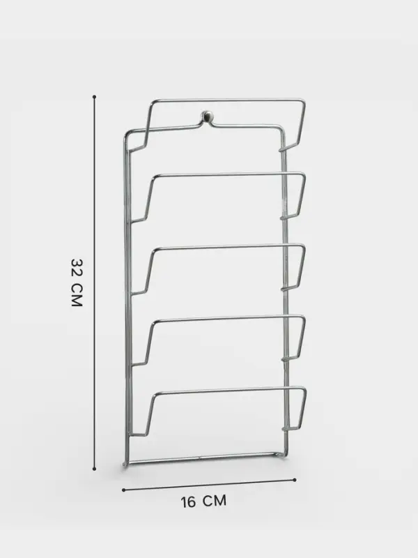 Подвеска для крышек, 5 ярусов, 32&times;16 см, хром