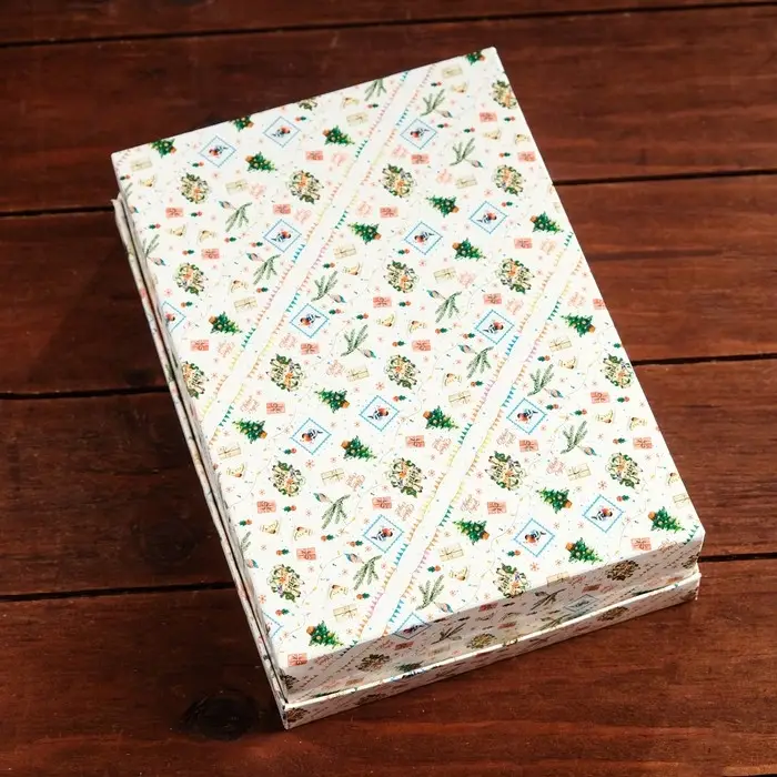 Коробка сборная крышка - дно, «Зайки», 21×15×5.7 см