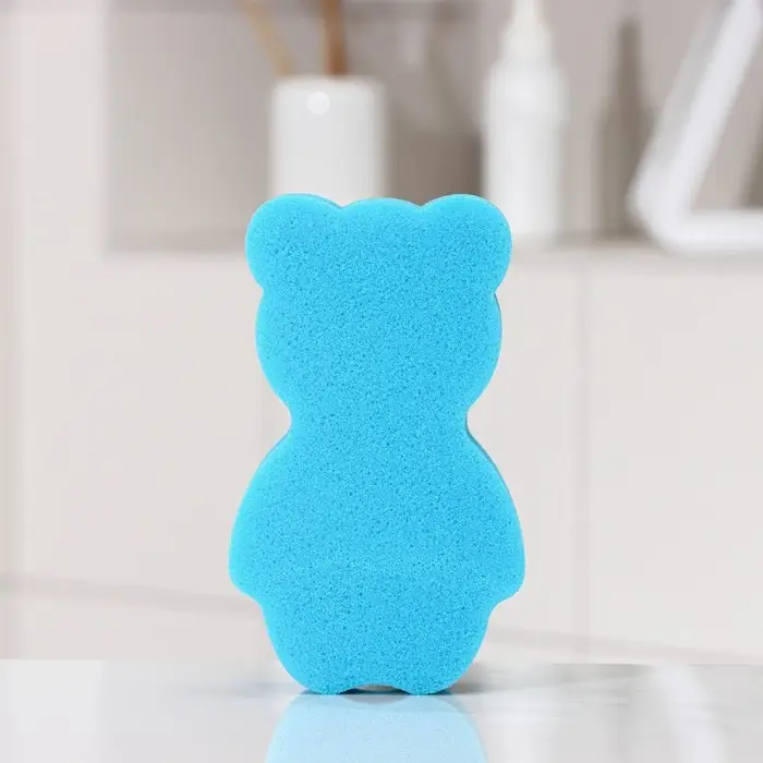 Губка для тела детская «Мишка», 14,5×9 см, МИКС