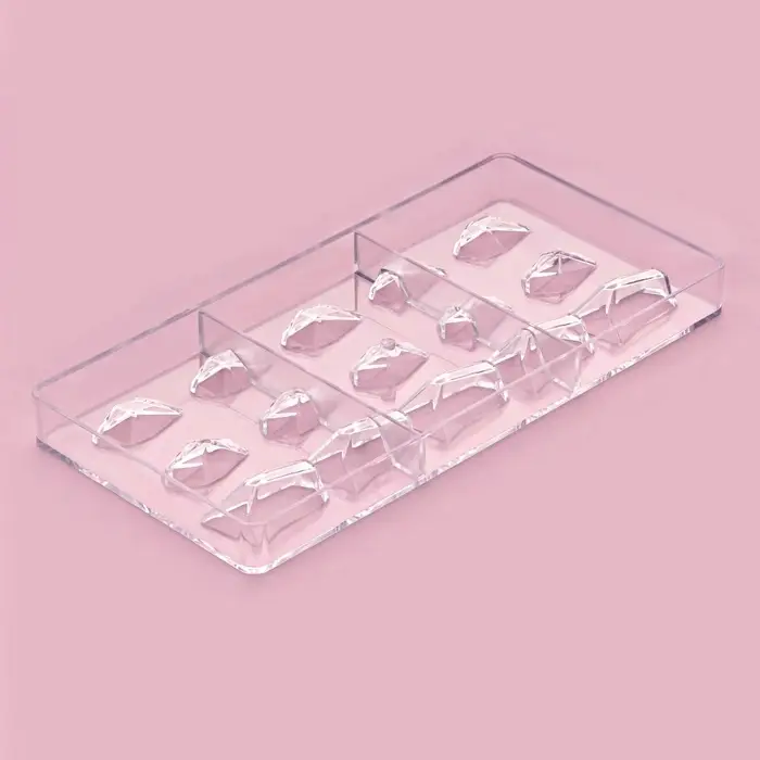 Форма для шоколада и конфет KONFINETTA &laquo;Драгоценные камни&raquo;, 33&times;16.2 см, 15 ячеек, 2.5&times;3/4.5 см, пластик, прозрачная