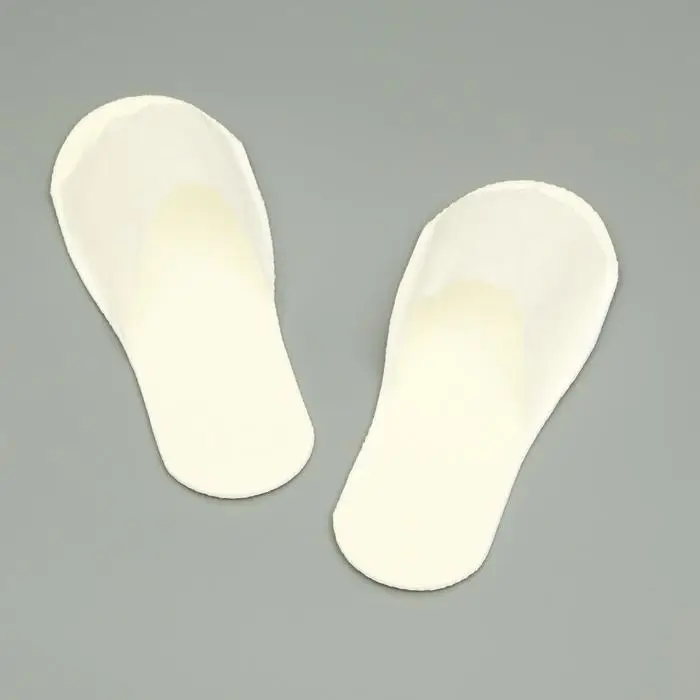 Одноразовые тапочки Стандарт Лайт, молочные / белые, 42 р. Одноразовые тапочки Стандарт Лайт, молочные / белые, 42 р.
