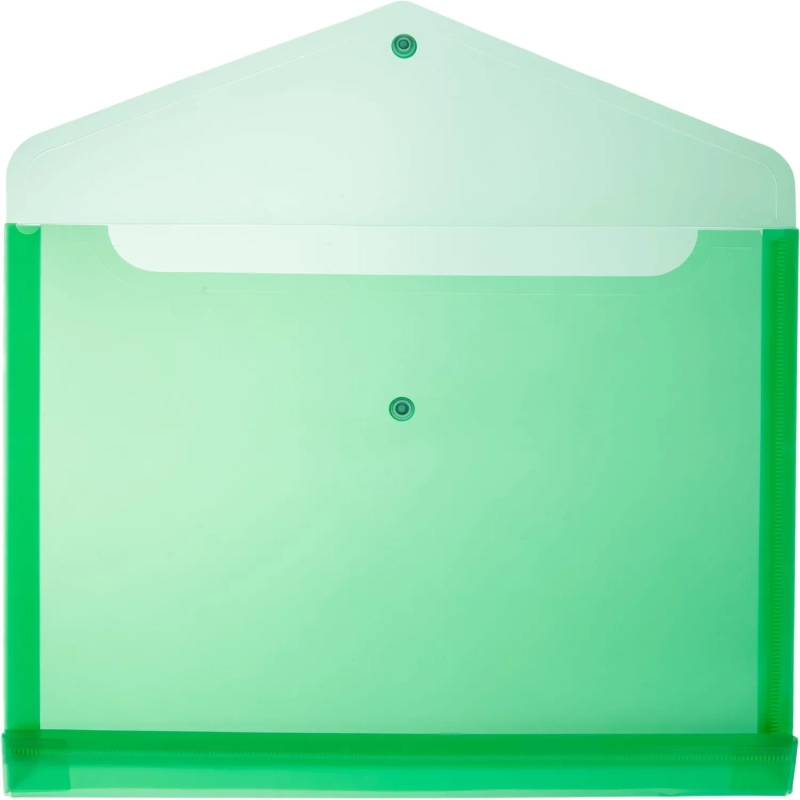 Папка-конверт на кнопке гориз с расшир Attache, А4, ассорти 180мкм 5шт/уп