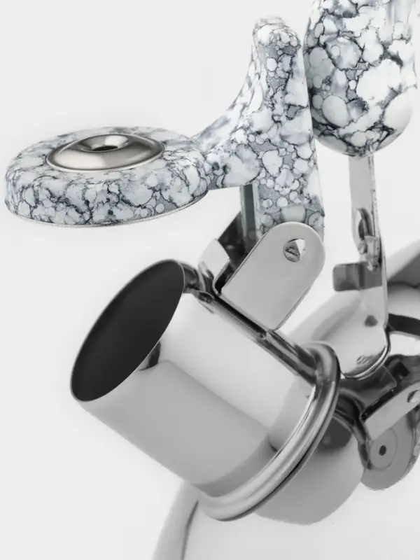 Чайник Доляна &laquo;Мрамор&raquo;, 3 л, со свистком, нержавеющая сталь, хромированный