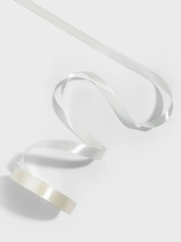 Лента атласная, 12 мм, 23&plusmn;1 м, сливочная №02